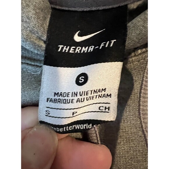 Nike Therma Fit North Carolina Tar Heels Sweatshirt Hooded Gray Mens Small - Picture 3 of 6